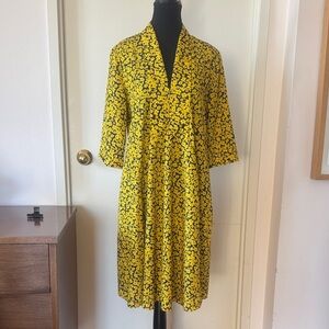 Derek LamYellow and Black Patterned Dress 45